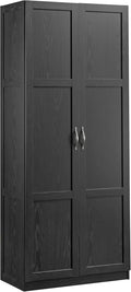 Sauder Cinnamon Cherry Pantry Cabinet – 29.6″W x 16″D x 71.5″H Kitchen Storage Solution