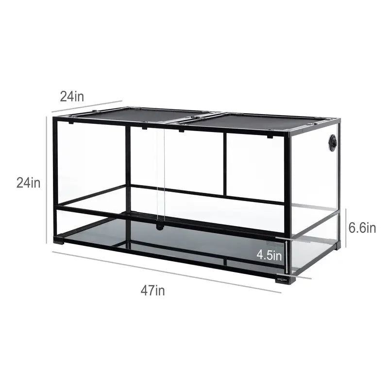 REPTIZOO 120-Gallon Premium Reptile Enclosure – Spacious & Ventilated Design
