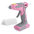 WORKPRO 7.2V Cordless Hot Melt Glue Gun – Compact Pink Ribbon Edition