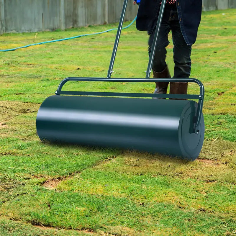 Water-Filled Tow-Behind Lawn Roller for Smooth, Even Grass Surface