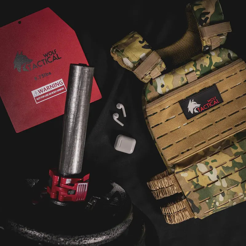WOLF TACTICAL 8.75LB Steel Weight Vest Plates – Pair for Enhanced Workouts