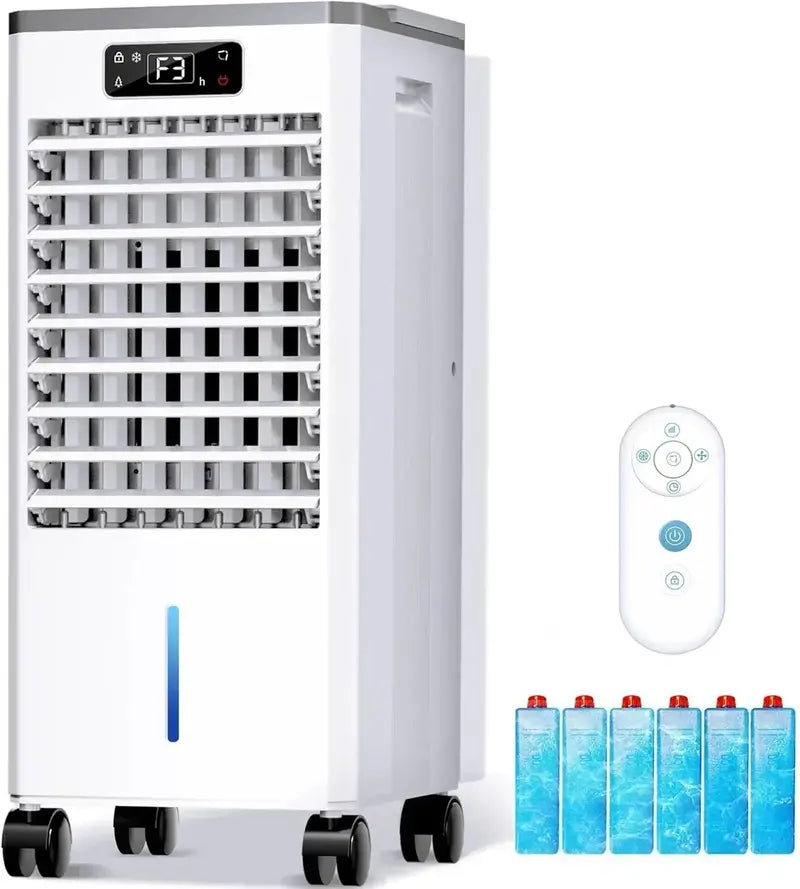 Windowless Evaporative Air Cooler – Portable 3-Mode, 3-Speed Cooler with 12-Hour Timer