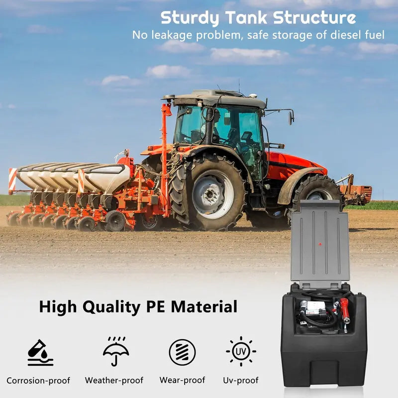 Zimtown Portable Diesel Tank, 58 Gallon Diesel Tank, Portable Fuel Tank, Black