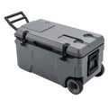 Rolling Hard-Sided Cooler – 53/74-Quart Insulated Portable Ice Chest with All-Terrain Wheels
