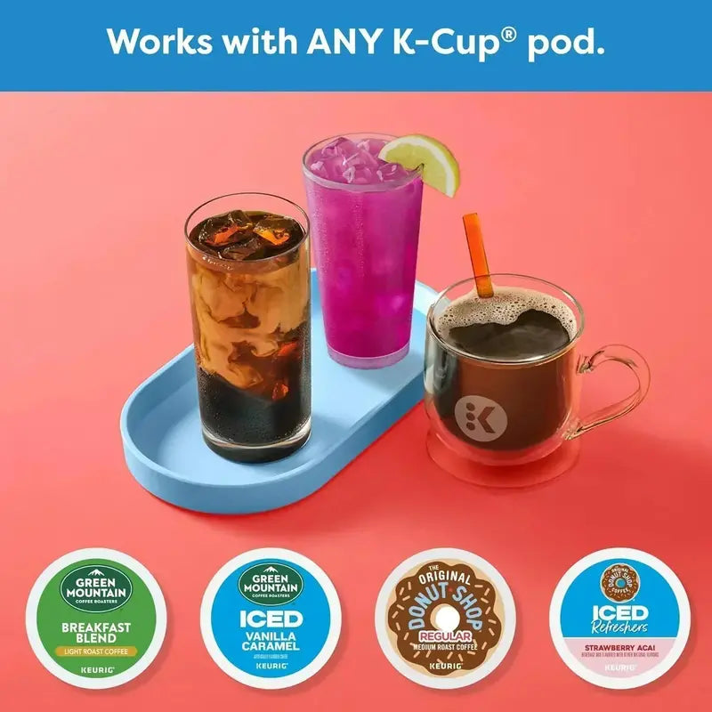 Single-Serve K-Cup Iced Coffee Maker: Compact Brew System for Chilled Specialty Drinks