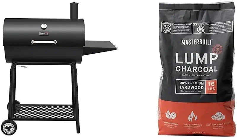 Royal Gourmet 30-Inch Charcoal Barrel Grill with Side Shelf – Outdoor BBQ for Backyard Cooking