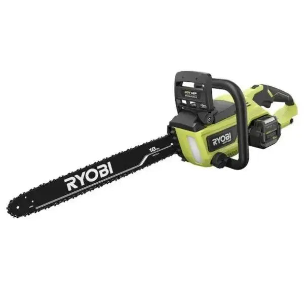 RYOBI 40V Cordless Chainsaw Kit – Includes Battery & Charger, Green Design