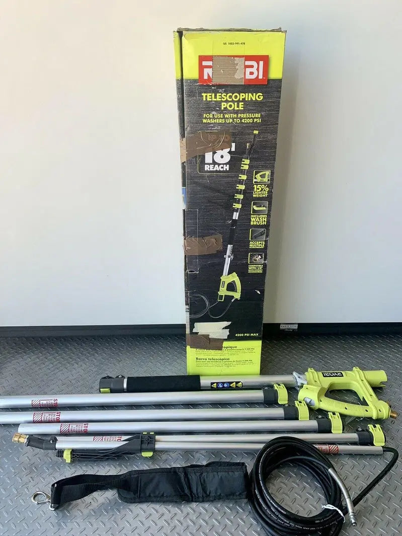 RYOBI 18-Foot High-Pressure Extension Pole – Compatible with Up to 4200 PSI Washers