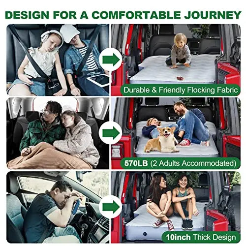 Sokeface 10inch Ultra Thick SUV Air Mattress Camping Bed, Air Mattress