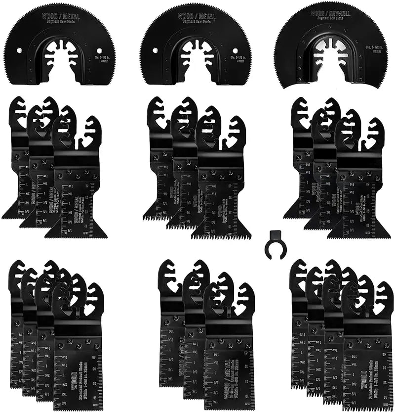 WORKPRO Oscillating Saw Blade Set – 23-Piece Metal & Wood Cutting Blades