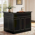 L-Shaped Bar Cabinet with Stemware Racks – Stylish Home Pub Storage Solution