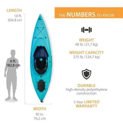 Lifetime Guster 100 Sit-In Kayak – 2-Pack for Recreational Paddling