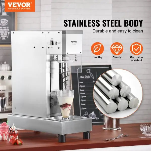 Vevor 750W Ice Cream Blender – High-Speed Stainless Steel Mixer, 1740 RPM