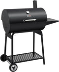Royal Gourmet 30-Inch Charcoal Barrel Grill with Side Shelf – Outdoor BBQ for Backyard Cooking