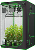 VIVOSUN 4 4 Grow Tent, 48 x48 x80  High Reflective Mylar with Observation Window and Floor Tray