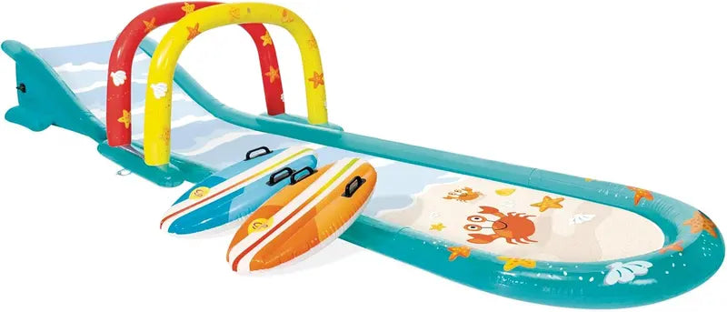 Intex Jungle Adventure Inflatable Play Center – 96″ x 78″ x 28″ Kiddie Splash Pool with Water Slide for Toddlers & Backyard Fun