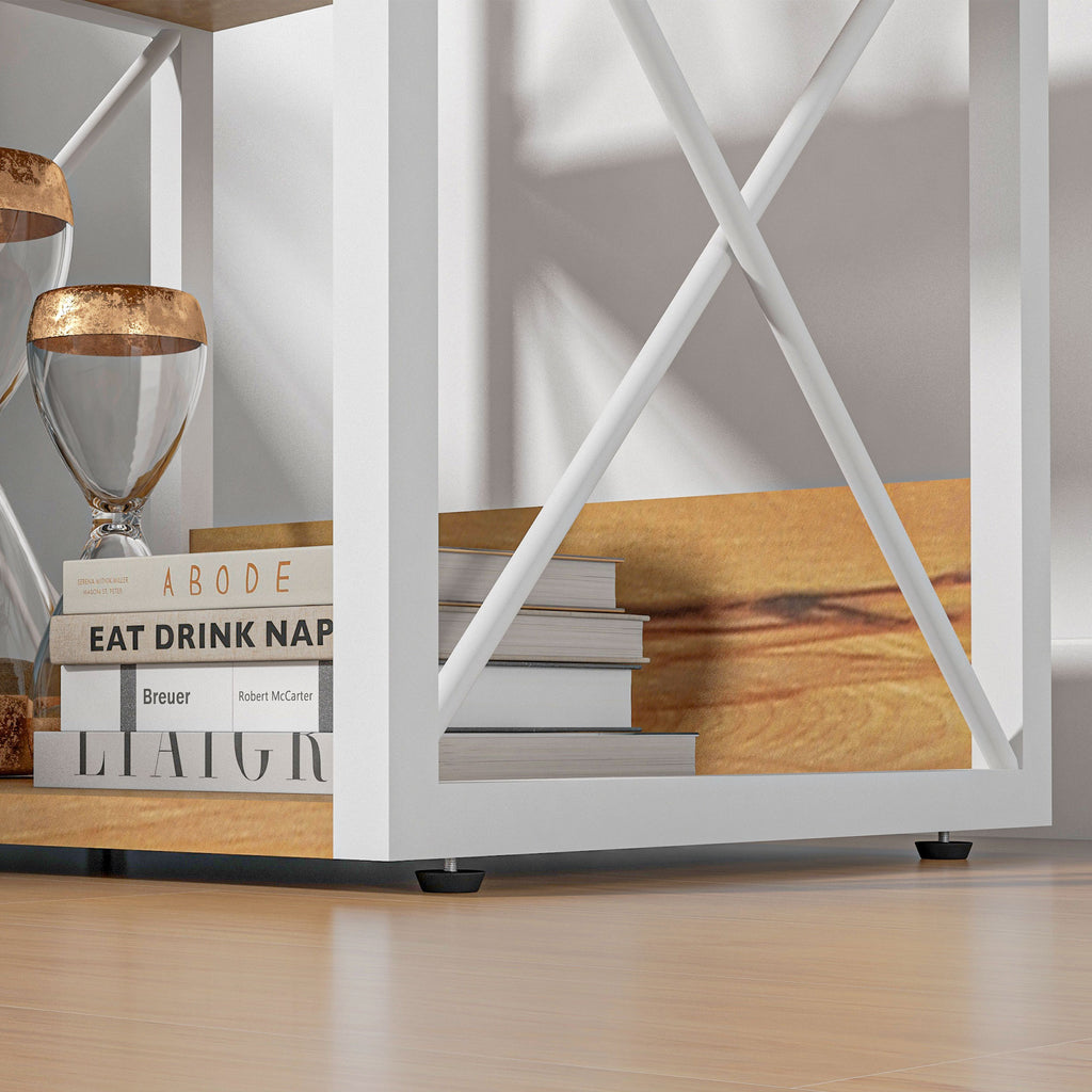 HOMCOM Regal für Wohnzimmer, Küche, Badezimmer 3 Regale platzsparend Holz 40x35x72,5 cm