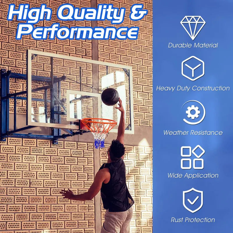 Replacement Basketball Rim Net – Universal 18-Inch Nylon Net for Portable Hoops