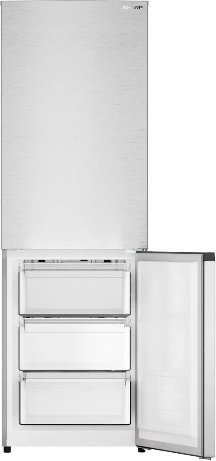 Sharp Counter-Depth Bottom-Freezer Refrigerator | 24-Inch Wide, 11.5 Cu. Ft. Energy-Efficient Model with Sleek, Space-Saving Design