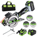WORKPRO 4.5-Inch 20V Compact Cordless Circular Saw – Includes 4.0Ah Battery, Fast Charger & 3 Blades