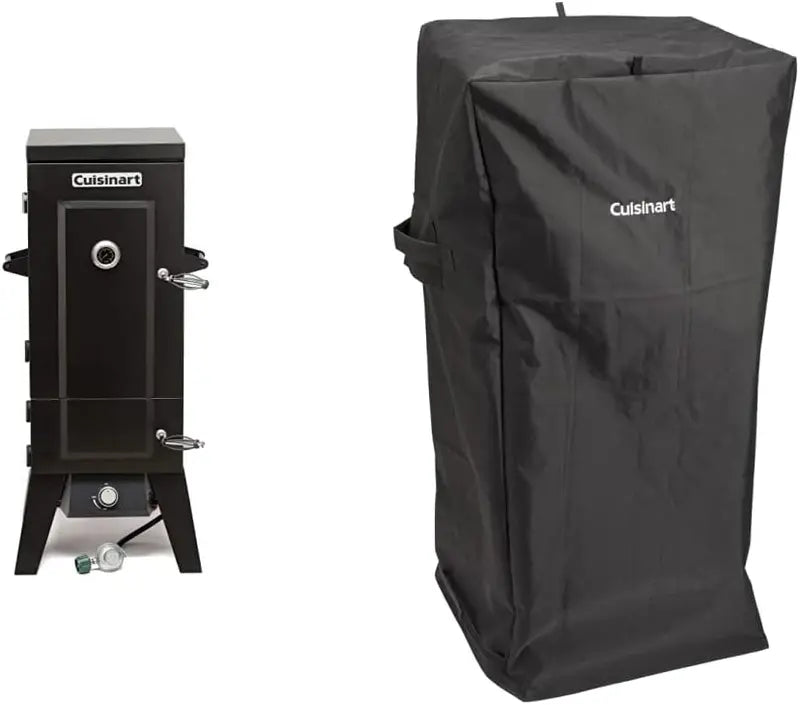 Vertical Propane BBQ Smoker with Four Adjustable Racks – Dual Wood & Water Trays – 15,000 BTU High-Heat Performance for Brisket, Jerky & More