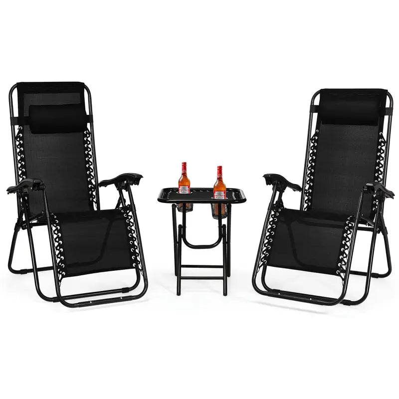 Zero Gravity Recliner Chair Set – Dual Lounge Chairs with Ergonomic Support and Footrests