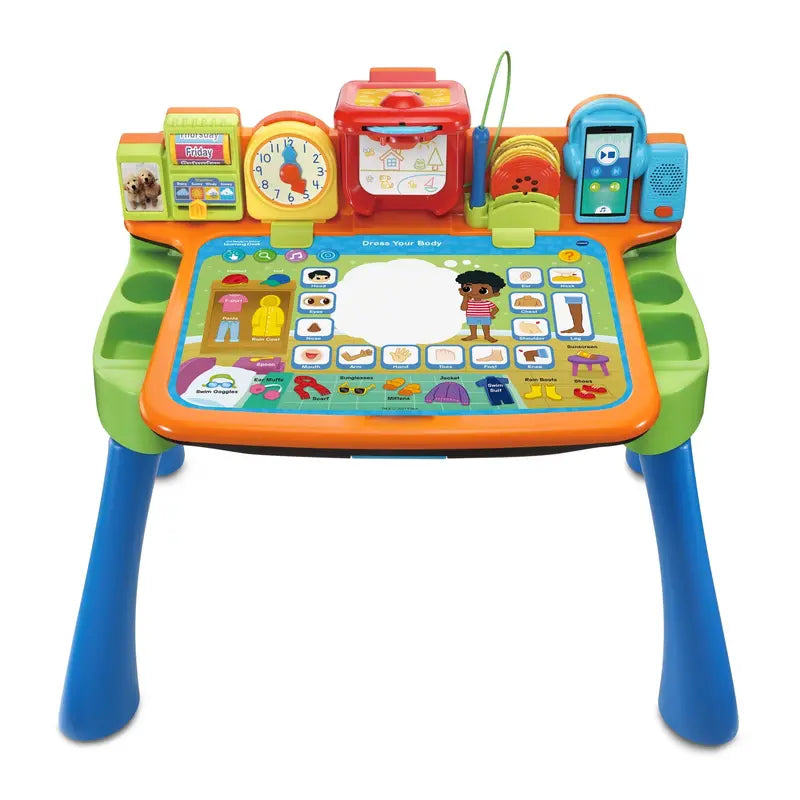 VTech 5-in-1 Interactive Learning Desk with Projector & Music Player for Toddlers