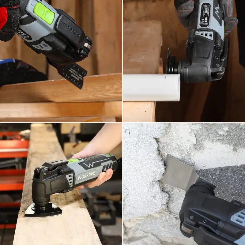 WORKPRO 3-Amp Oscillating Multi-Tool – Quick-Lock Design, 7 Speeds, 3° Oscillation, 17 Accessories + Carry Bag