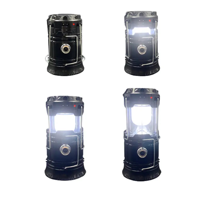 Solar + USB-Rechargeable Collapsible LED Camping Lantern