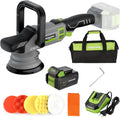 WORKPRO 20V Brushless Dual-Action Polisher – 4.0Ah Battery, 7-Speed, Up to 5000 RPM