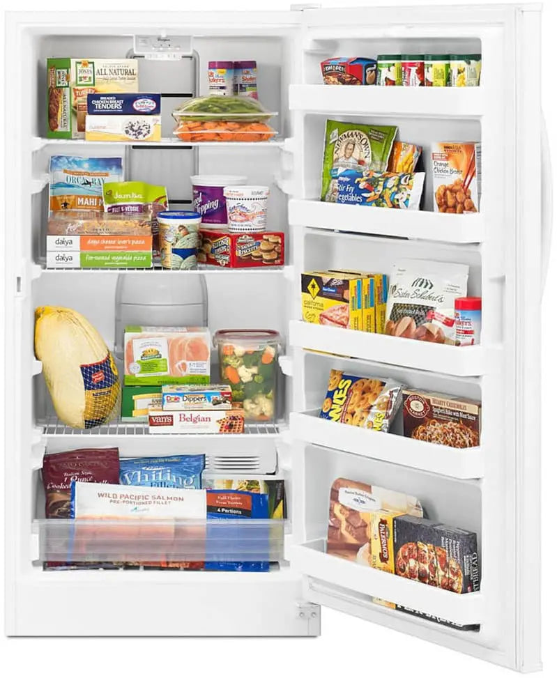 Whirlpool 16 Cu. Ft. Frost-Free Upright Freezer – White, Energy-Efficient Model 28324924