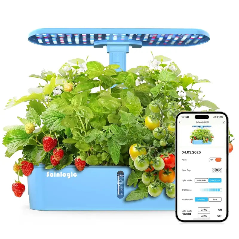 WiFi-Controlled Hydroponic Growing System – 12-Planter Smart Indoor Garden with App Integration