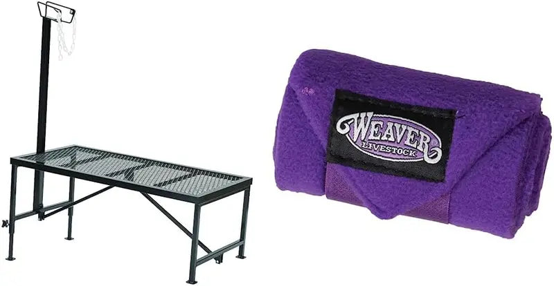 Weaver Leather Adjustable Livestock Trimming Stand – Sturdy Steel Design with Wire Headpiece for Sheep & Goats