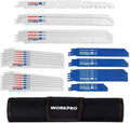WORKPRO 32-Piece Reciprocating Saw Blade Set with Organizing Pouch