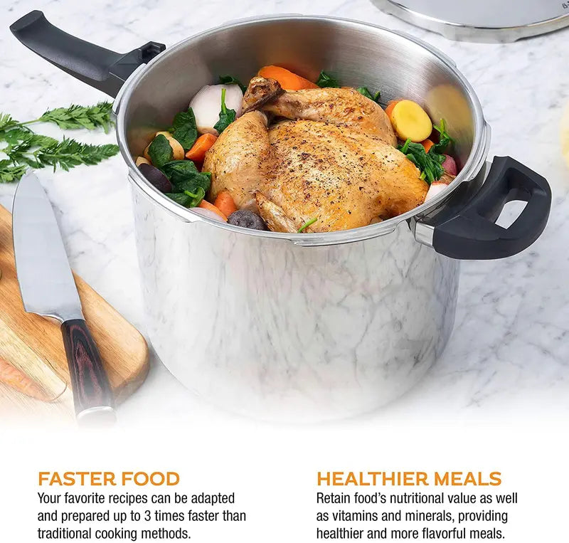 Zavor DUO 8-Quart Stainless Steel Stovetop Pressure Cooker
