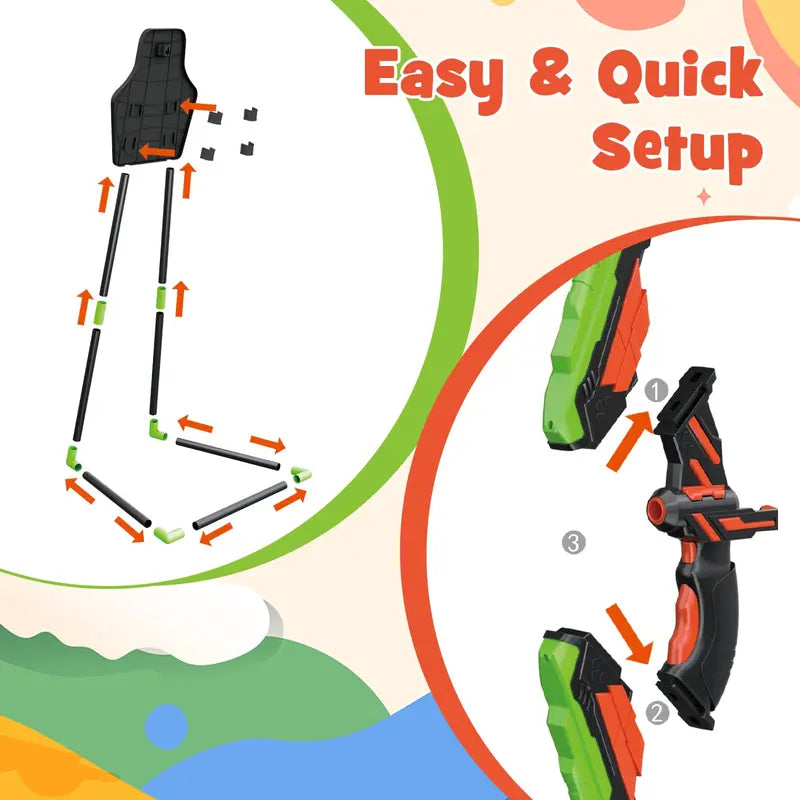 Kids' Bow and Arrow Set – 2-Piece Safe Archery Toy for Ages 6+