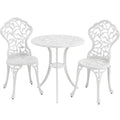 Yaheetech 3-Piece Aluminum Bistro Set – Antique-Finish Patio Chairs + Table