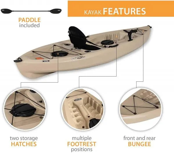 Lifetime Tamarack Angler 100 Fishing Kayak – 2-Pack with Paddles Included
