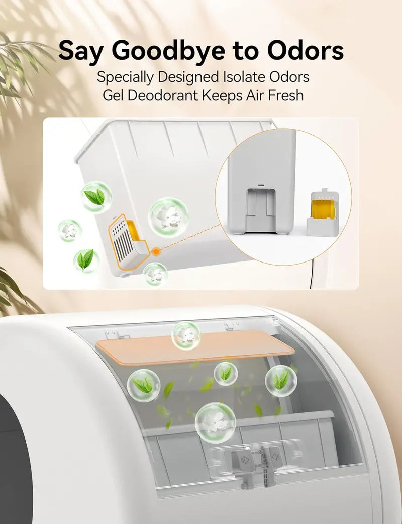 Smart Self-Cleaning Cat Litter Box — Multi-Cat Safe, Odor-Sealed, APP-Controlled Automatic System