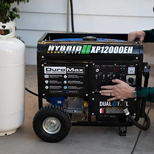 XP12000EH Dual-Fuel Portable Generator: 12,000W Gas/Propane, 457cc EPA- and CARB-Certified Engine