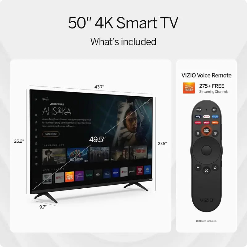 VIZIO 50-Inch 4K HDR Smart TV with Full-Array LED and Google TV