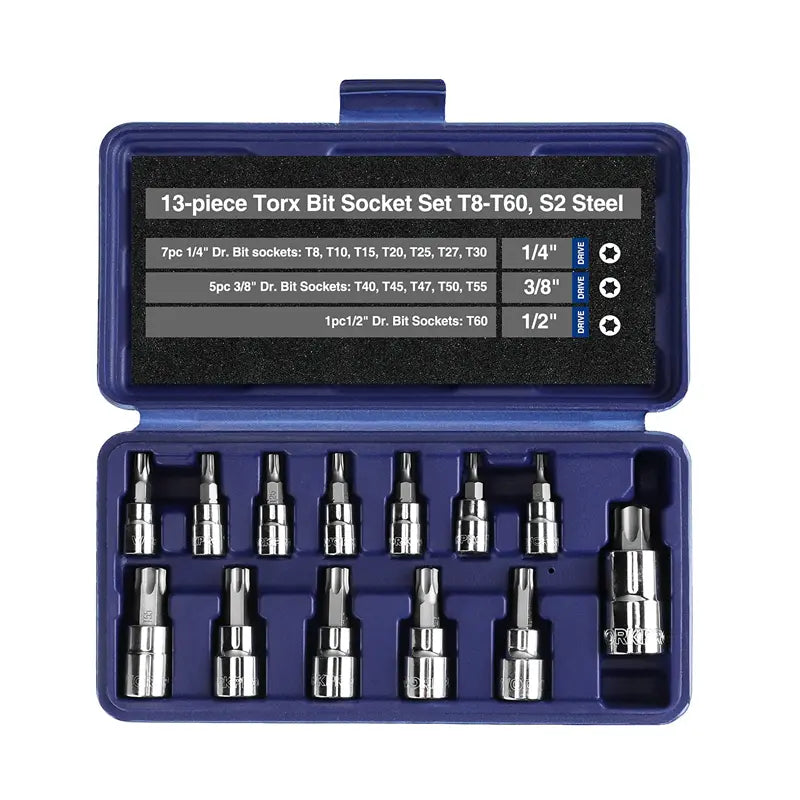 WORKPRO Torx Bit Socket Set – 13-Piece Hand-Use Only Precision Driver Kit