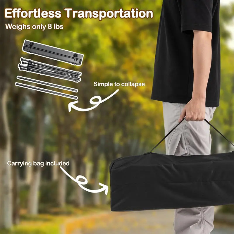 Snap-Together Portable Camping Table with Compact Fold Design and Included Carry Bag