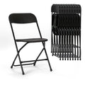 Set of 10 Lightweight Folding Plastic Chairs – 350 lb. Weight Capacity, Indoor/Outdoor Use