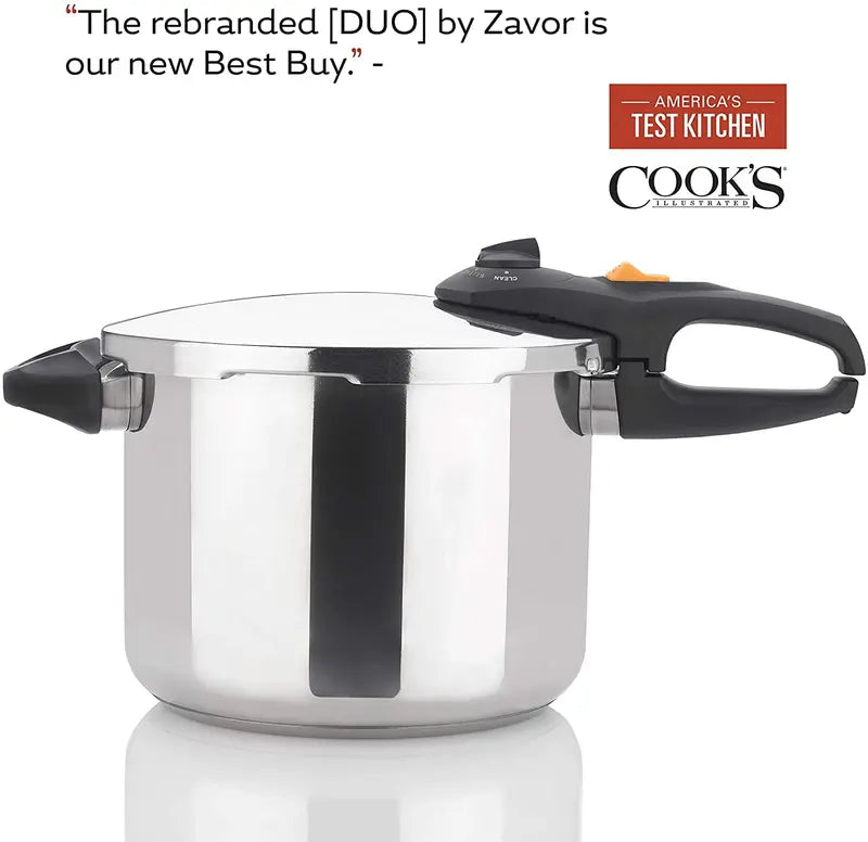 Zavor DUO 8-Quart Stainless Steel Stovetop Pressure Cooker