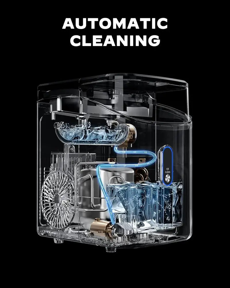 Silonn Countertop Nugget Ice Maker – 33 lbs/Day Soft Chewable Pebble Ice, Self-Cleaning Function (2025)