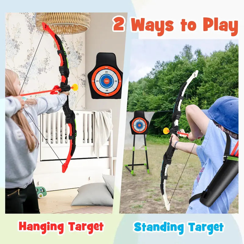 Kids' Bow and Arrow Set – 2-Piece Safe Archery Toy for Ages 6+