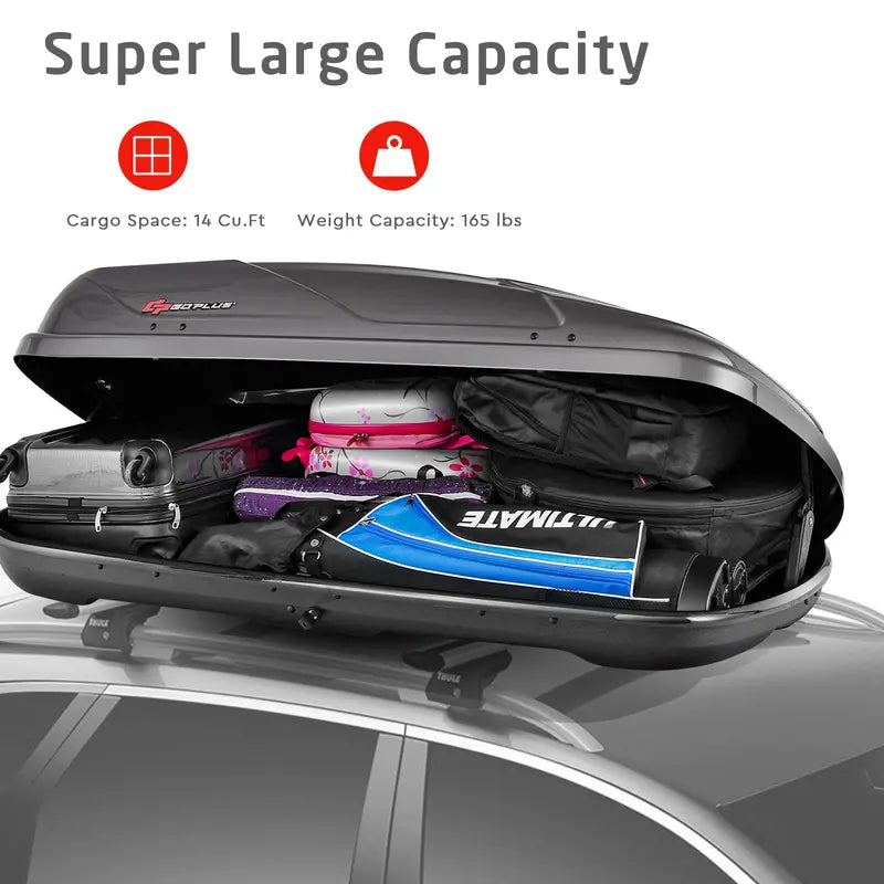 Waterproof Rooftop Cargo Box – Heavy-Duty Roof-Mounted Storage Carrier for SUVs and Cars