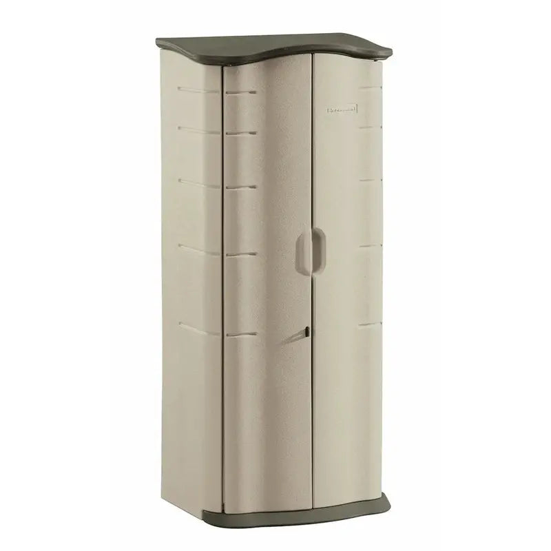 Rubbermaid Vertical Outdoor Storage Shed – Weatherproof Resin Design for Compact Spaces