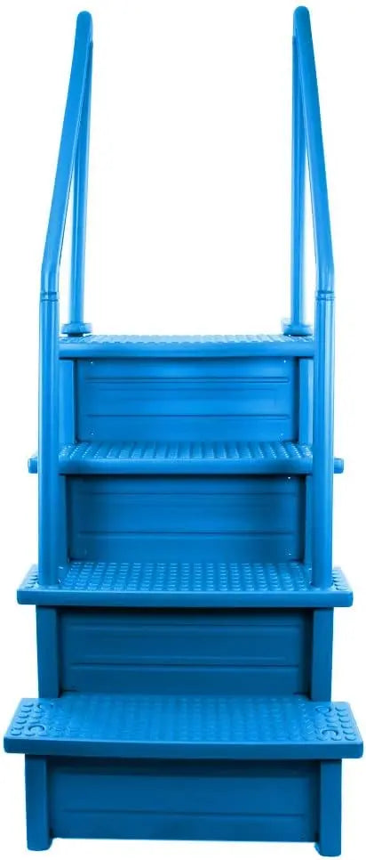 Select Anti-Slip In-Pool Steps – Gray, Deck-Mountable for 48–54″ Above-Ground Pools, 300-Lb Capacity